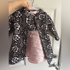 Sweet Heart Rose kids blush satin dress and coat‎ set size 3T
